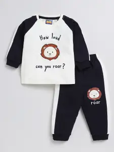 Nottie Planet Boys Printed Pure Cotton T-shirt with Pyjamas