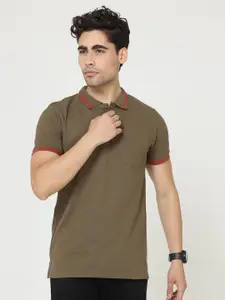 Masculino Latino Polo Collar Regular Fit Cotton T-Shirt