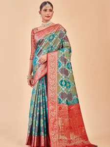 Anouk Ethnic Motifs Woven Design Zari Art Silk Saree