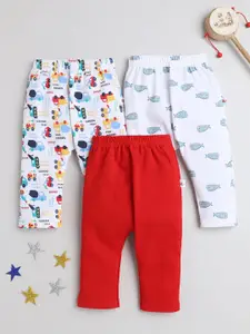 BUMZEE Infant Boys Pack Of 3 Printed Cotton Lounge Pants