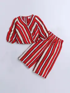 M'andy Girls Striped Top with Pyjamas