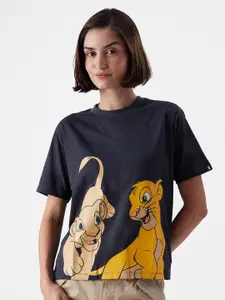 The Souled Store Simba & Naala Printed Pure Cotton T-Shirt