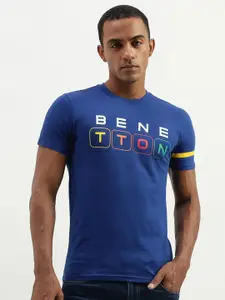 United Colors of Benetton Colourblocked Short Sleeves Cotton T-shirt