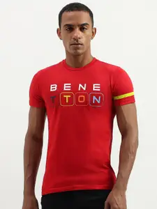 United Colors of Benetton Typography Printed Cotton Casual T-shirt