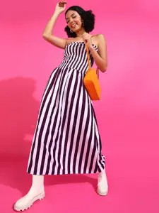 Popwings Striped Maxi Dress