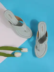 Metro Textured Open Toe Wedge Heels