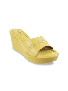 Metro Textured Open Toe Wedge Heels