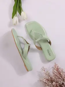 Metro Embellished Open Toe Flats