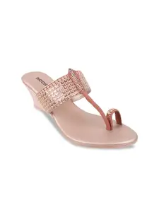 Mochi Ethnic Embellished Wedge Heels