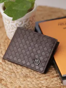 ZEVORA Geometric Textured Two Fold Wallet