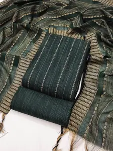 APNISHA Striped Embroidered Unstitched Dress Material