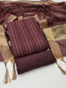 APNISHA Ethnic Motifs Woven Design Unstitched Dress Material