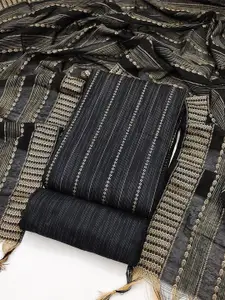 APNISHA Striped Unstitched Dress Material