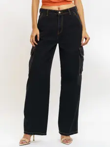 FREAKINS Women High Rise Clean Look Pure Cotton Jeans