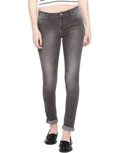urSense Women Grey Clean Look Light Fade Stretchable Slim Fit Jeans