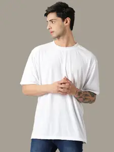 Rodzen Drop-Shoulder Sleeves Oversized Cotton T-shirt
