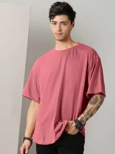 Rodzen Drop-Shoulder Sleeves Oversized Cotton T-shirt