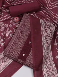 Meena Bazaar Bandhani Printed Unstitched Dress Material