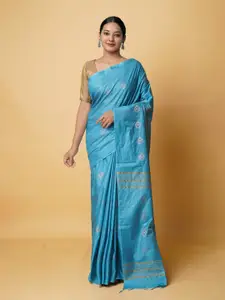 Unnati Silks Woven Design Zari Silk Cotton Chanderi Saree