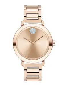 MOVADO Women Brass Embellished Dial & Bracelet Style Reset Time Analogue Watch 3600824