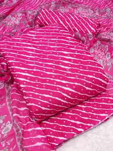 KALINI Leheriya Printed Art Silk Unstitched Dress Material