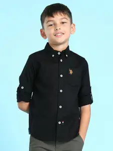 U.S. Polo Assn. Kids Boys Button-Down Collar Classic Pure Cotton Casual Shirt