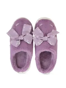 CASSIEY Women Fur Bow Knotted Room Slippers