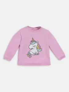 Chicco Girls Graphic Printed Pullover Sweaters