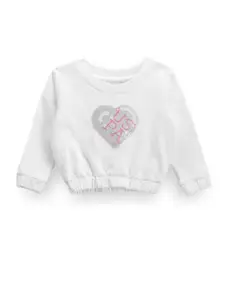 U.S. Polo Assn. Kids Girls Sequined Pure Cotton Pullover