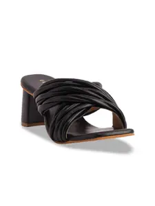 ERIDANI Edie Criss-Cross Block Heels