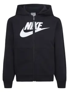 Nike Boys Typography Printed Hooded Sweatshirt