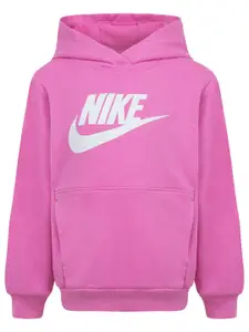 Nike Girls Typography Printed Hooded Sweatshirt