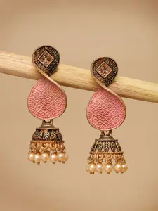 ADIVA Gold-Plated Contemporary Jhumkas