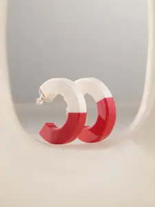 XPNSV Resin Half Hoop Earrings