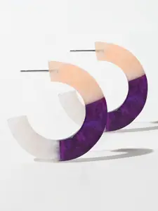 XPNSV Circular-Shaped Half Hoop Earrings