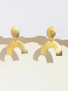 XPNSV Gold Plated Contemporary Drop Earrings