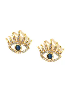 XPNSV Gold Plated Contemporary Studs Earrings