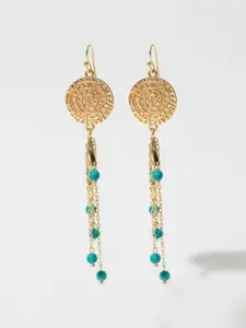 XPNSV Gold Plated Contemporary Drop Earrings