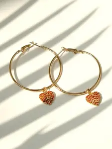 XPNSV CZ-Studded Contemporary Hoop Earrings