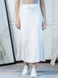 NEUDIS Ribbed Flared A-Line Maxi Skirt