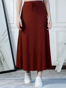 NEUDIS Ribbed Flared A-Line Maxi Skirt