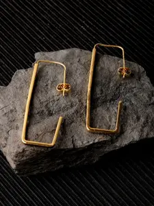 XPNSV Square-Shaped Half Hoop Earrings