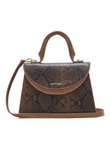 MIRAGGIO Structured Satchel Handbag with Detachable Sling Strap