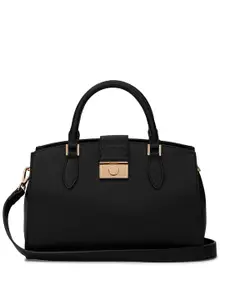 MIRAGGIO Ellen Black Handbag With Adjustable & Detachable Crossbody Strap