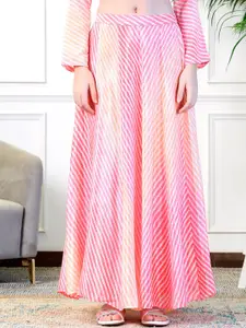 NEUDIS Leheriya Printed Maxi Flared Lehenga Skirt