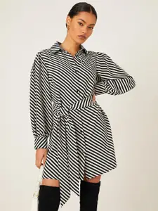 DOROTHY PERKINS Striped Shirt Petite Mini Dress