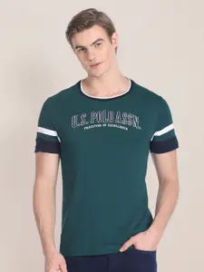 U.S. Polo Assn. Slim Fit Varsity Printed Cotton T-shirt