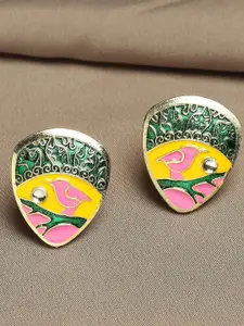 OOMPH Meenakari Contemporary Studs Earrings