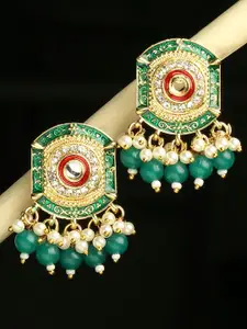 OOMPH Meenakari Contemporary Drop Earrings