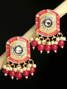 OOMPH Meenakari Contemporary Drop Earrings